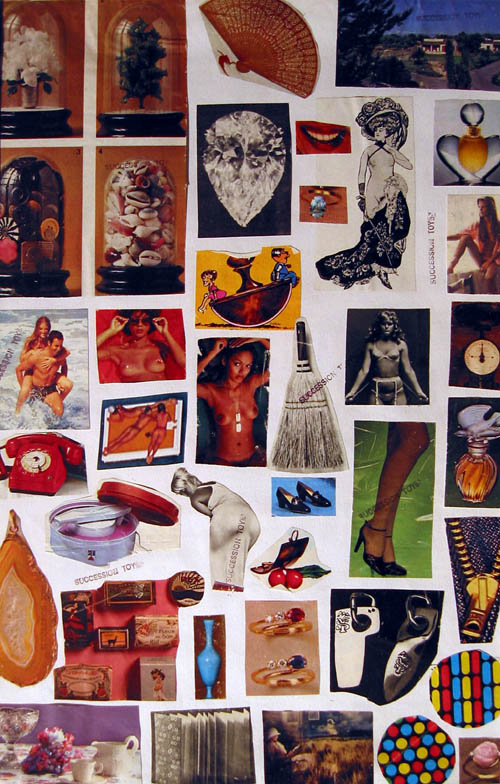 Toyen (Marie Cerminova) - Sans Titre (Untitled) - c.1970 double sided collage